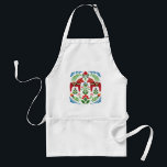 Swedish Dala Horses Red Adult Apron<br><div class="desc">A design inspired by the beautiful folk art of Sweden.</div>