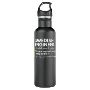 Swedish Engineer Definition Funny Sweden Engineeri Stainless Steel Water Bottle