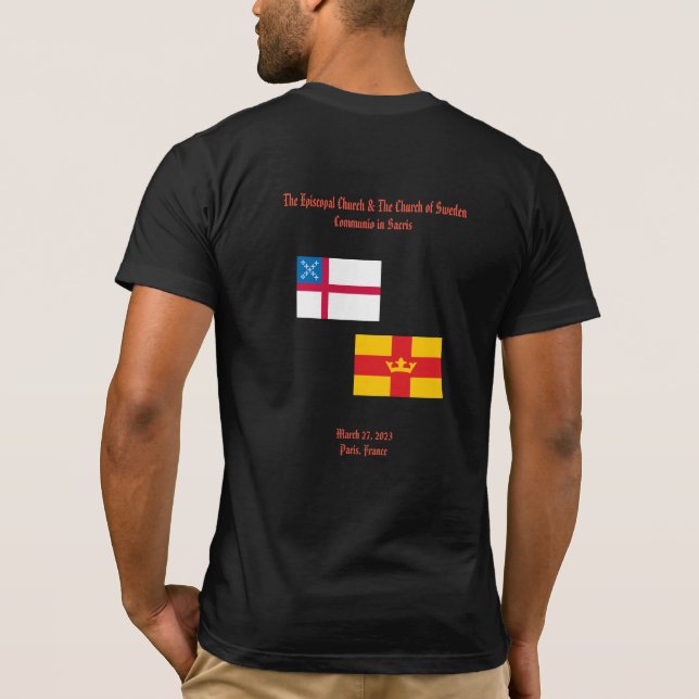 Swedish & Episcopal Church Full Communion T Shirt  (Back)