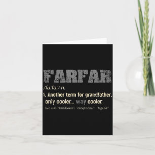 Swedish Farfar Funny Definition Grandpa Gift Card