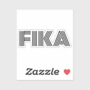 Swedish Fika Black and White Sticker