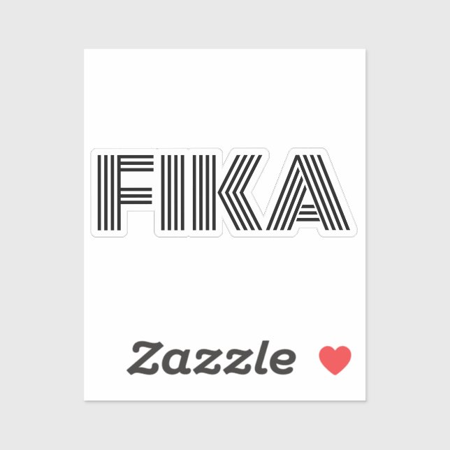 Swedish Fika Black and White Sticker (Sheet)
