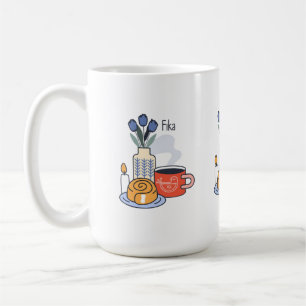 Swedish Fika Coffee Break 15 oz Mug Cozy Scandi