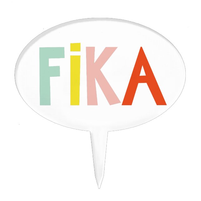 Swedish Fika Colors Cake Topper (Front)