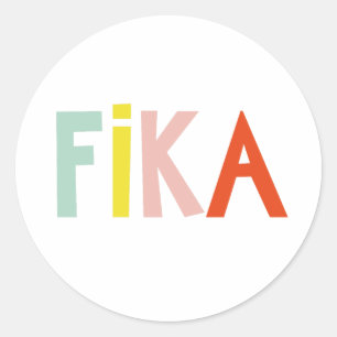 Swedish Fika Colors Classic Round Sticker