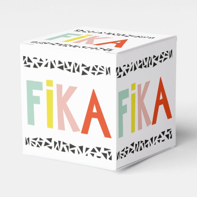 Swedish Fika Colors Favor Boxes (Front Side)