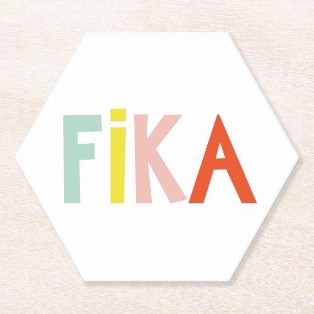 Swedish Fika Colors Paper Coaster (Front)