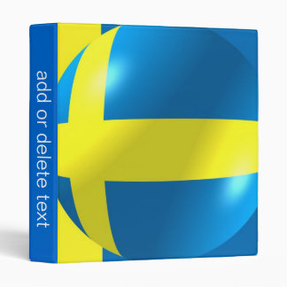 Swedish Flag 3 Ring Binder