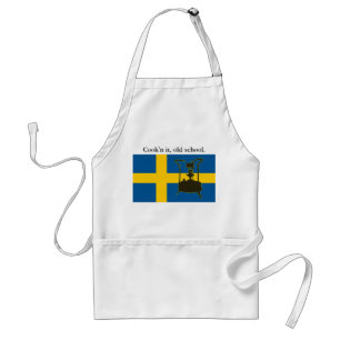 Swedish flag and Paraffin pressure stove Adult Apron