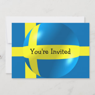 Swedish Flag Any Occasion Invitation