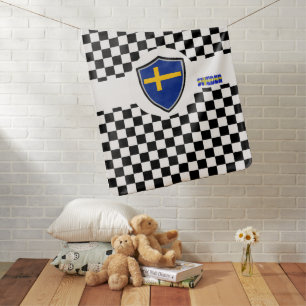 Swedish flag baby blanket