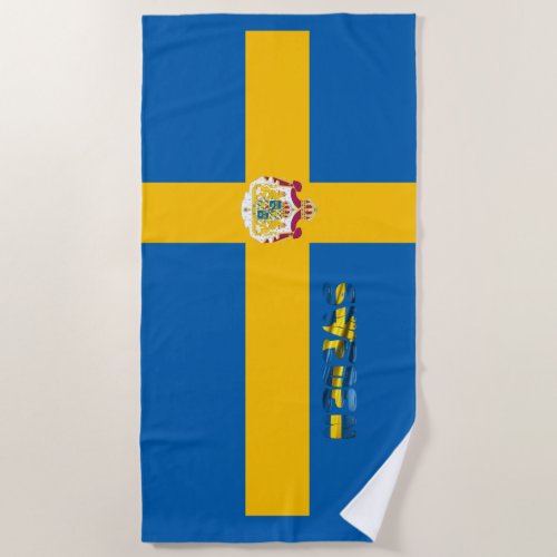 Swedish flag beach towel