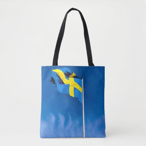 Swedish Flag Blue Sky Photo Tote Bag