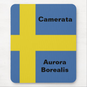 Swedish Flag, Camerata Aurora Borealis Mouse Pad