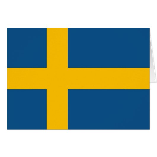 Swedish Flag Cards (Front Horizontal)