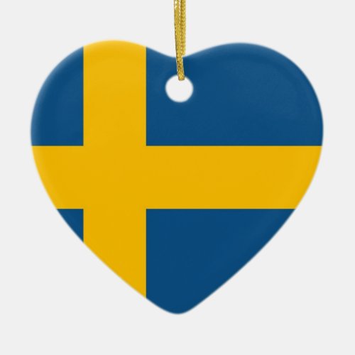 Swedish Flag Ceramic Ornament