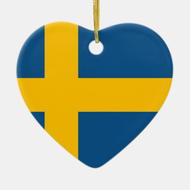 Swedish Flag Ceramic Ornament (Front)
