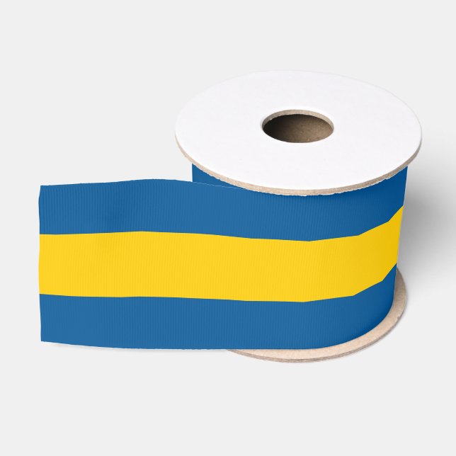 Swedish flag colours ribbon, patriots, Sweden Grosgrain Ribbon (Spool)