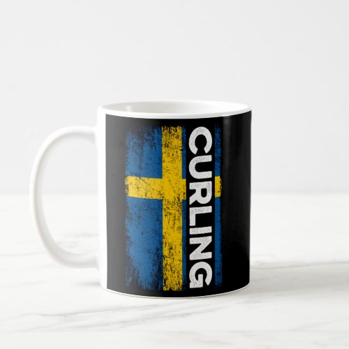 Swedish Flag Curling Sport Coffee Mug