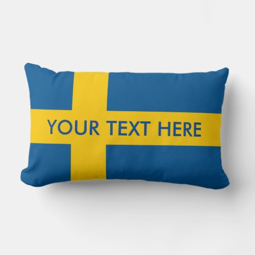 Swedish flag custom throw pillows for Sweden