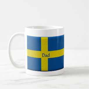 Swedish Flag Dad or Custom Name Coffee Mug