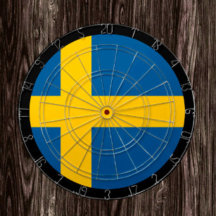 Swedish Flag Dartboard & darts / game board
