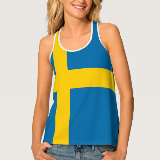 Swedish Flag Designs Tank Top