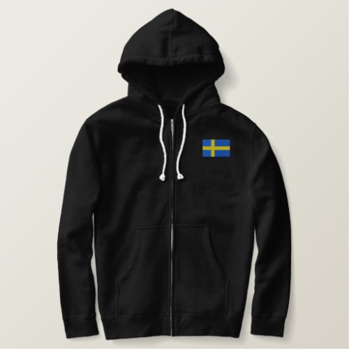 Swedish Flag Embroidered Hoodie