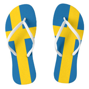 Swedish flag flip flops