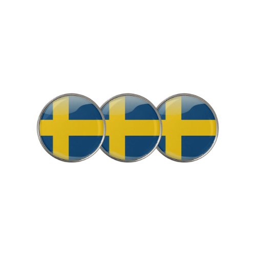 Swedish flag golf ball marker