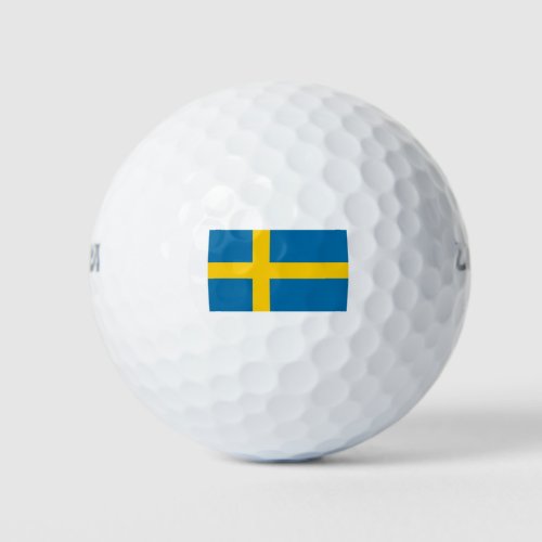 Swedish flag golf balls