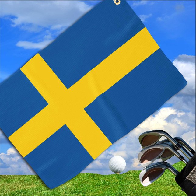 Swedish Flag & golf Sweden /sports Stockholm Golf Towel (Creator Uploaded)