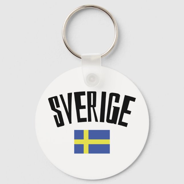 swedish flag icon keychain (Front)