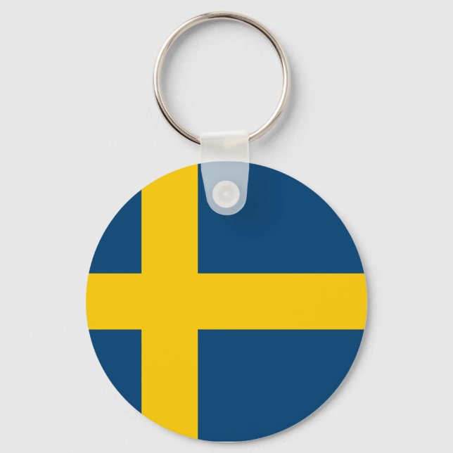 Swedish Flag Keychain (Front)