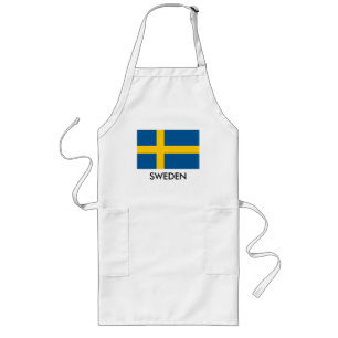 Swedish flag kitchen cooking apron for men & women
