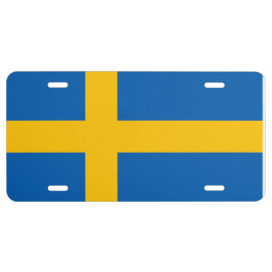 Swedish Flag License Plate