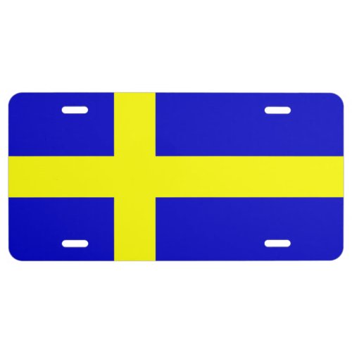 SWEDISH FLAG License Plate