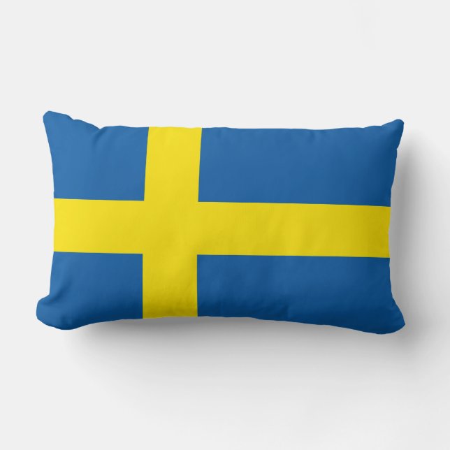Swedish Flag Lumbar Pillow (Front)