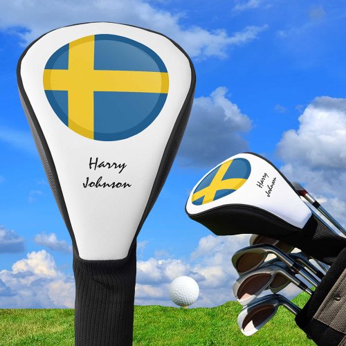 Swedish Flag  Monogrammed Golf Clubs Covers