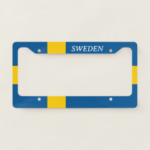 Swedish flag of Sweden car license plate frame