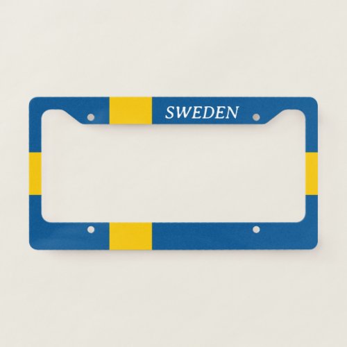 Swedish flag of Sweden car license plate frame