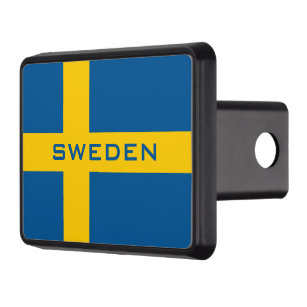 Swedish flag of Sweden car trailer hitch cover