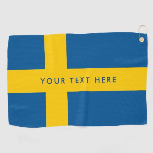 Swedish flag of Sweden custom golfing gift Golf Towel