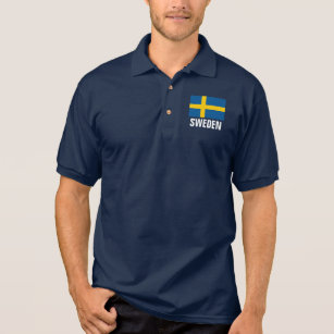 Sverige Sweden Swedish Flag Mens Short-Sleeve Polo T-Shirt Tee for Sport Blouse Tops