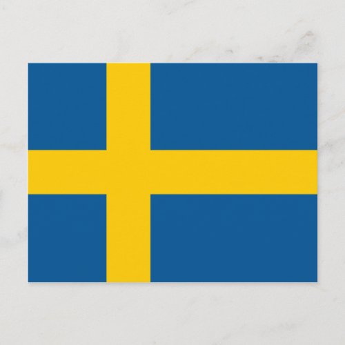 Swedish flag of Sweden custom postcards