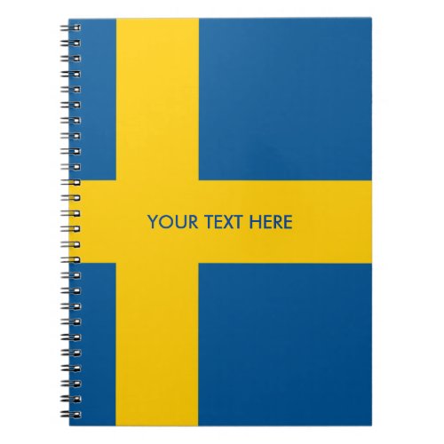 Swedish flag of Sweden custom spiral notebook