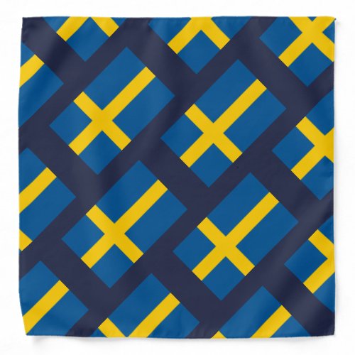 Swedish flag of Sweden pattern bandana