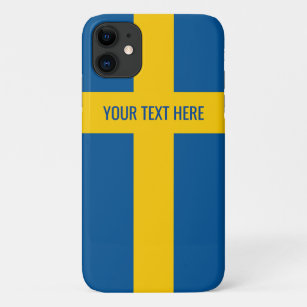 Swedish flag of Sweden personalized iPhone 11 Case