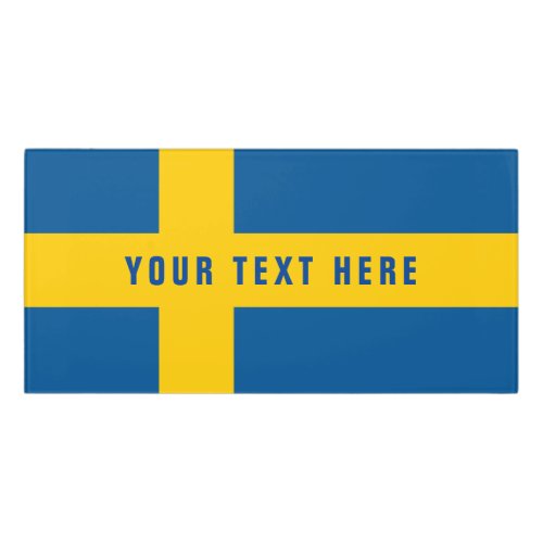 Swedish flag of Sweden Scandinavia pride office Door Sign