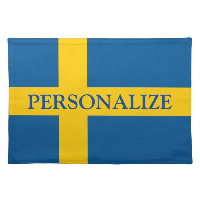 Swedish flag of Sweden Scandinavina pride custom Cloth Placemat (Front)
